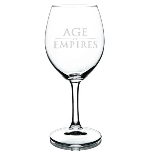 progift Age of Empires Logo Laser Engraved Wine Glass Hot