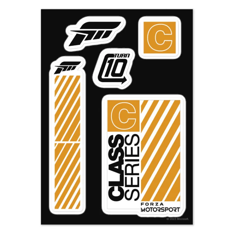 printful2 Forza Motorsport Class Series C Decal Sticker Sheet Flash Sale