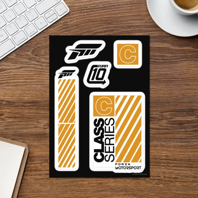 printful2 Forza Motorsport Class Series C Decal Sticker Sheet Flash Sale