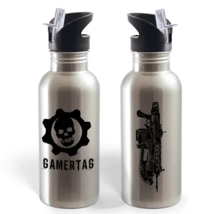 photomugs Gears of War Personalized 20 oz Screw Top Water Bottle with Straw Clearance