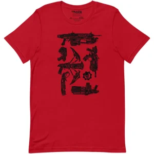 printful Gears of War Weapon Cover System T-Shirt Sale