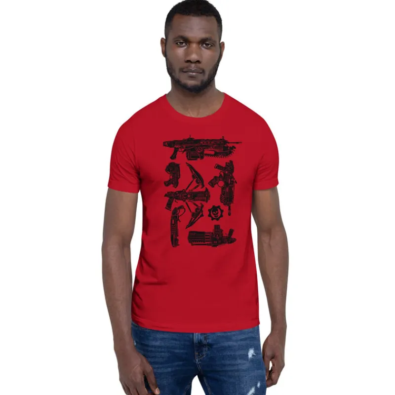 printful Gears of War Weapon Cover System T-Shirt Sale