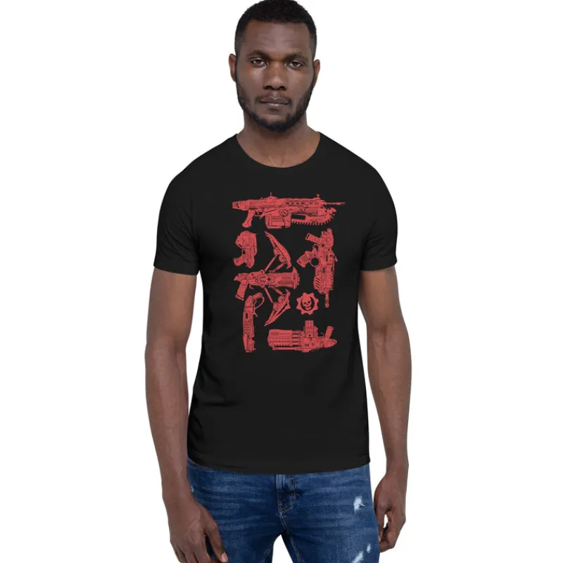 printful Gears of War Weapon Cover System T-Shirt Sale