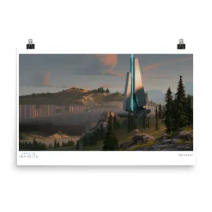 printful Halo Infinite 'Beacon' Concept Art Premium Print Cheap