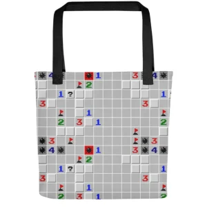 printful2 Microsoft Minesweeper Tote Bag New