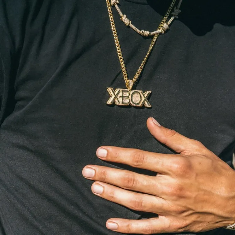 king-ice Xbox x King Ice - Emerald Xbox Logo Necklace Sale