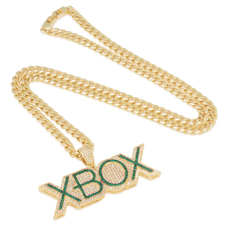 king-ice Xbox x King Ice - Emerald Xbox Logo Necklace Sale